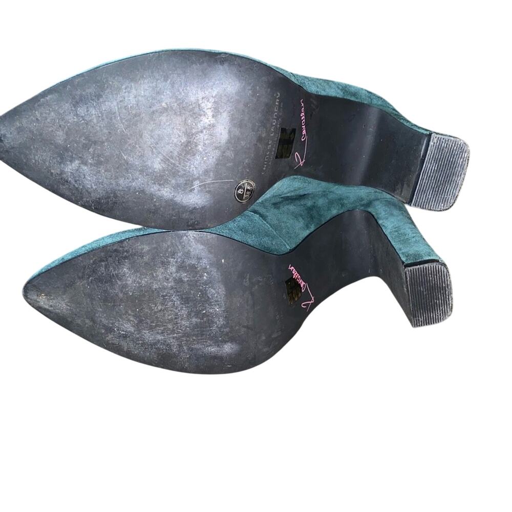Chinese Laundry Green Suede Ankle Boots collab Kristin Cavallari whimsigoth 8 - Picture 7 of 10